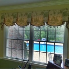 Shaped Box Pleated Valance with Bells