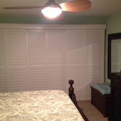 Triple Sliding Door Plantation Shutters